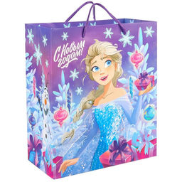 Пакет подарочный новогодний, 23×27×11.5 см, упаковка, Холодное сердце