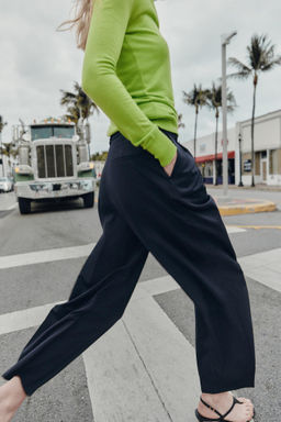 CROPPED TROUSERS WITH WRAP WAIST - Zara фото 4