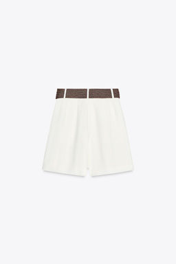 BERMUDA SHORTS WITH DARTS AND BELT - Zara фото 29