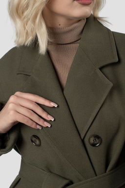 01-10895 Пальто женское демисезонное (пояс) - El podio фото 7