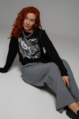 8519/1 Футболка с длинным рукавом женская