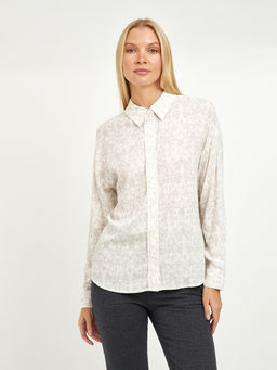 рубашка женская прямого кроя с принтом - Glenfield фото 4