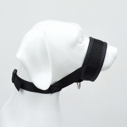 Недоуздок-намордник для собак с подкладом, размер L, ОМ 18-30 см, ОШ 16-24 см, черный - Пижон фото 4