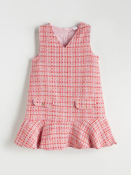 V Yaka K?z ?ocuk Elbise ve K?lotlu ?orap