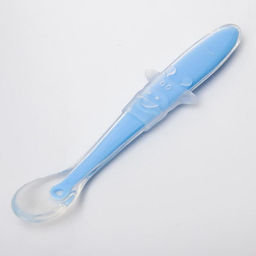 Ложка силиконовая детская Жирафик, цвет голубой - Крошка я фото 6