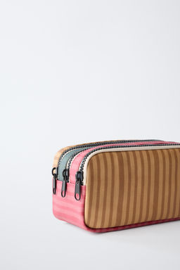 MULTICOLOURED STRIPE PENCIL CASE - Zara фото 2
