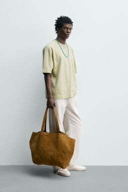 CAMISETA REGULAR FIT HEAVYWEIGHT / Verde claro - Zara фото 4