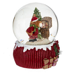 Фигурка декор в стекл шаре "Мишка/Снеговик/Дед Мороз/Олень", D 6.5 см, L6,5 W6,5 H9 см, 4в.
