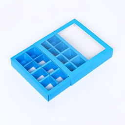 Коробка для конфет, 16 шт, голубая, 17,7 х 17,7 х 3,8 см - UPAK LAND фото 4