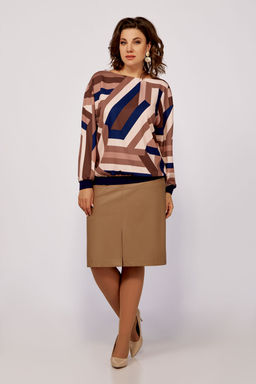 Блуза Swallow 803.2 черный+серебряный узор фото 705