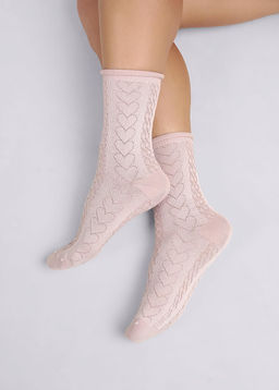 CLE Носки жен.Д5517 8 марта хл+эл пудровый