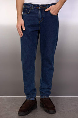 Lacivert %100 Pamuk Essential Fit Jeans Kot Pantolon TMNAW23JE00104