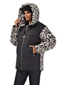 до -20, синтепон 300 г с дизайнерским принтом, зимняя куртка - А+б коллекция фото 3