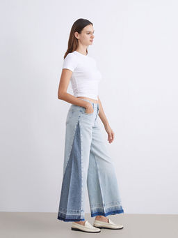 Wideleg Kad?n Jean Pantolon