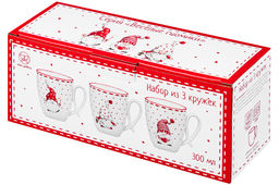 Набор 3 кружек 300 мл 10,5*8*9 см Весёлые гномики ручка петля - Elan gallery фото 9