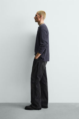 RIPPED FLARE FIT JEANS - Zara фото 4