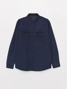 Regular Fit Uzun Kollu Erkek Jean G?mlek