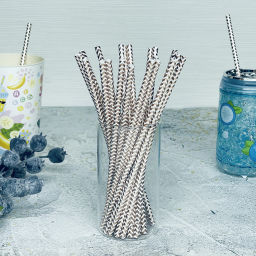 Трубочка для коктейля "Зигзаг" 19,5 см d-6 мм (набор 25 шт), Розовое золото