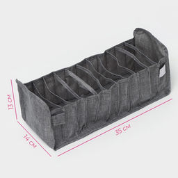 Органайзер для хранения белья Доляна, 11 ячеек, 351413 см, серый  фото 3