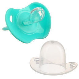 Пустышка классическая, с колпачком и держателем, в контейнере, от 0 мес., цвет бирюзовый