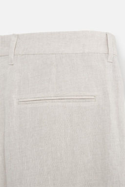 100% LINEN SUIT TROUSERS - Zara фото 10