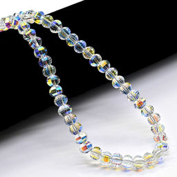 Бусы из циркона рондель 8*6мм цв.хрусталь хамелеон, 44см Радуга камня