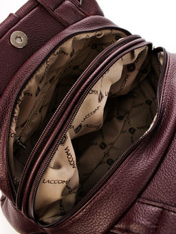 LACCOMA сумка София-Y2005-бордовый эко кожа хлопок  фото 6