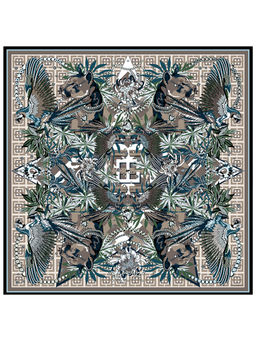 Платок жен. шелк+шерсть+мод 120х120 E16-8487-22