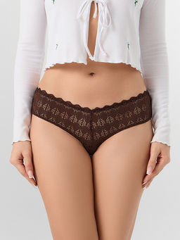 Цена за 2 штуки! Трусы слипы женские коричневые кружевные - Mark formelle фото 2