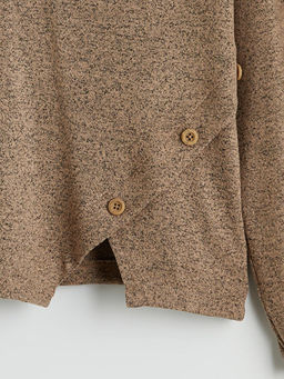 Bisiklet Yaka K?z ?ocuk D??me Detayl? Ti??rt