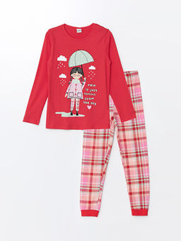 Bisiklet Yaka K?z ?ocuk Pijama Tak?m?