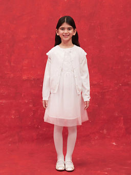 Bisiklet Yaka Uzun Kollu K?z ?ocuk Triko H?rka