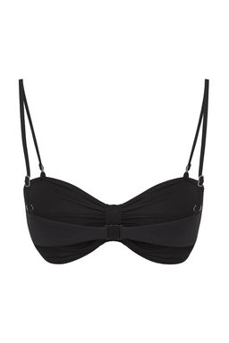 TRENDYOLMILLA Siyah Straplez Drapeli Bikini Ustu TBESS25BU00029 фото 10