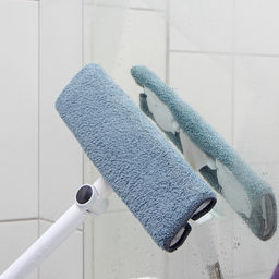 Окномойка бабочка, стальная телескопическая ручка, микрофибра, поворот на 180°, 27×7×114(137) см