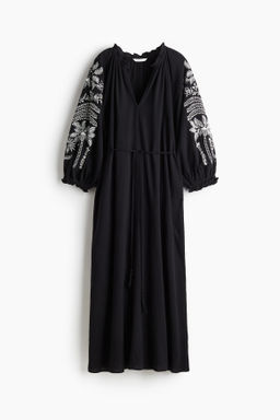 Vestido bordado de algod?n