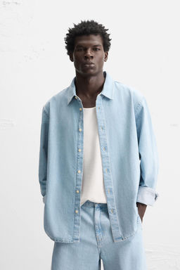 REGULAR FIT DENIM SHIRT - Zara фото 10