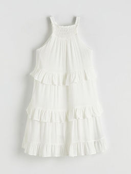 Kare Yaka F?rf?rl? K?z ?ocuk Elbise