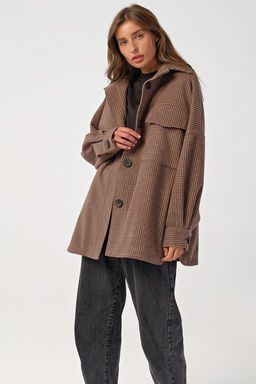 Пальто-рубашка укороченное - Fly фото 3