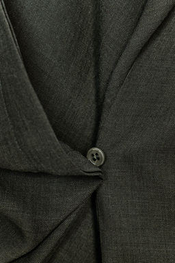 ZW COLLECTION ASYMMETRIC WOOL BLEND SURPLICE TOP