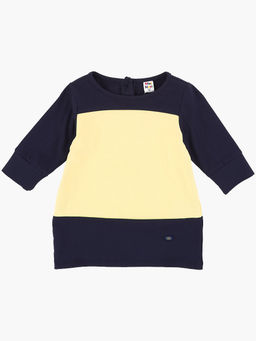 Футболка для девочки UD 0974 синий-желтый