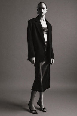 ZW COLLECTION LIMITED EDITION 100% LEATHER SKIRT - Zara фото 6