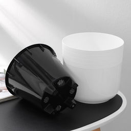 Кашпо для цветов со вставкой «Линель», 4.5 л, d=19 см, h=19 см, пластик, белое