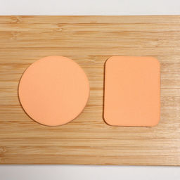 Цена за 4 шт. Спонжи для макияжа, набор - 2 шт., бежевые