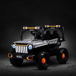 Электромобиль детский "Джип" (цвет серый)