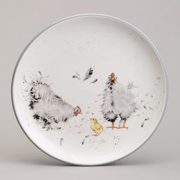 ТАРЕЛКА ЗАКУСОЧНАЯ LEFARD FUNNY HENS 21*2,5 СМ (КОР=24ШТ.)