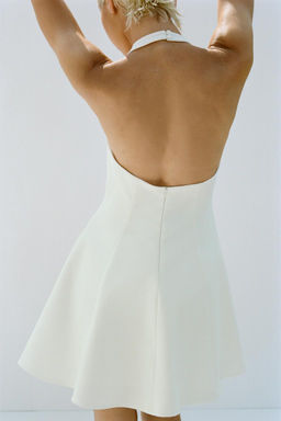 SHORT HALTER GODET DRESS - Zara фото 3
