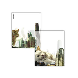 Цена за 1 шт. Набор пластиковых обложек ErichKrause Big City Cats, для тетрадей и дневников, 212х347мм, 80 мкм, ассорти (пакет 12 шт.)  фото 2