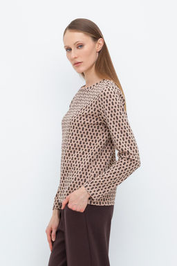 ЕВТ 3253/беж,ромбики джемпер жен