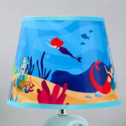 Настольная лампа с абажуром RISALUX «Русалки», Е14, 15 Вт, 25×25×38 см