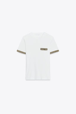 METALLIC THREAD T-SHIRT - Zara фото 18